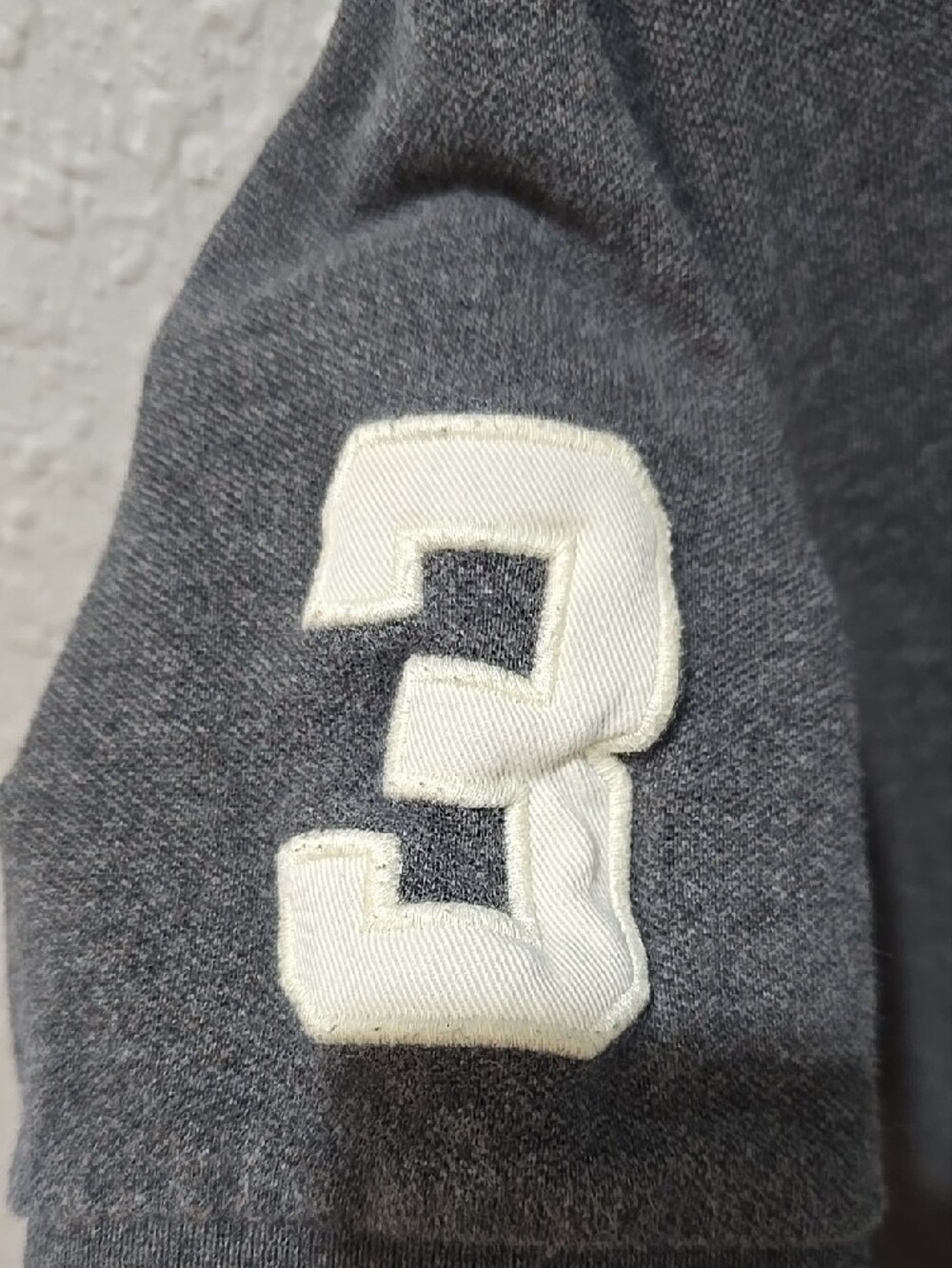 Polo by Ralph Lauren Charcoal Gray Polo with Gold Crest & White Sleeve Patch - Picture 4 of 5